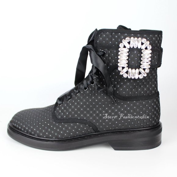 NEW Roger Vivier Viv Rangers Strass Booties - Picture 5 of 14